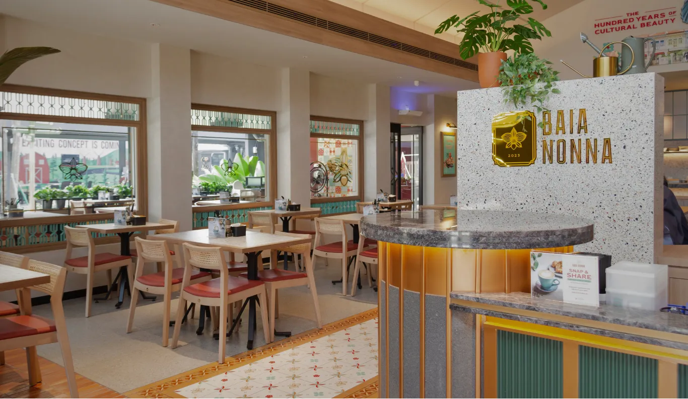 Baia Nonna restaurant interior with a service counter and dining area
